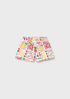 Mayoral baby toddler girls pull on summer shorts fruit print