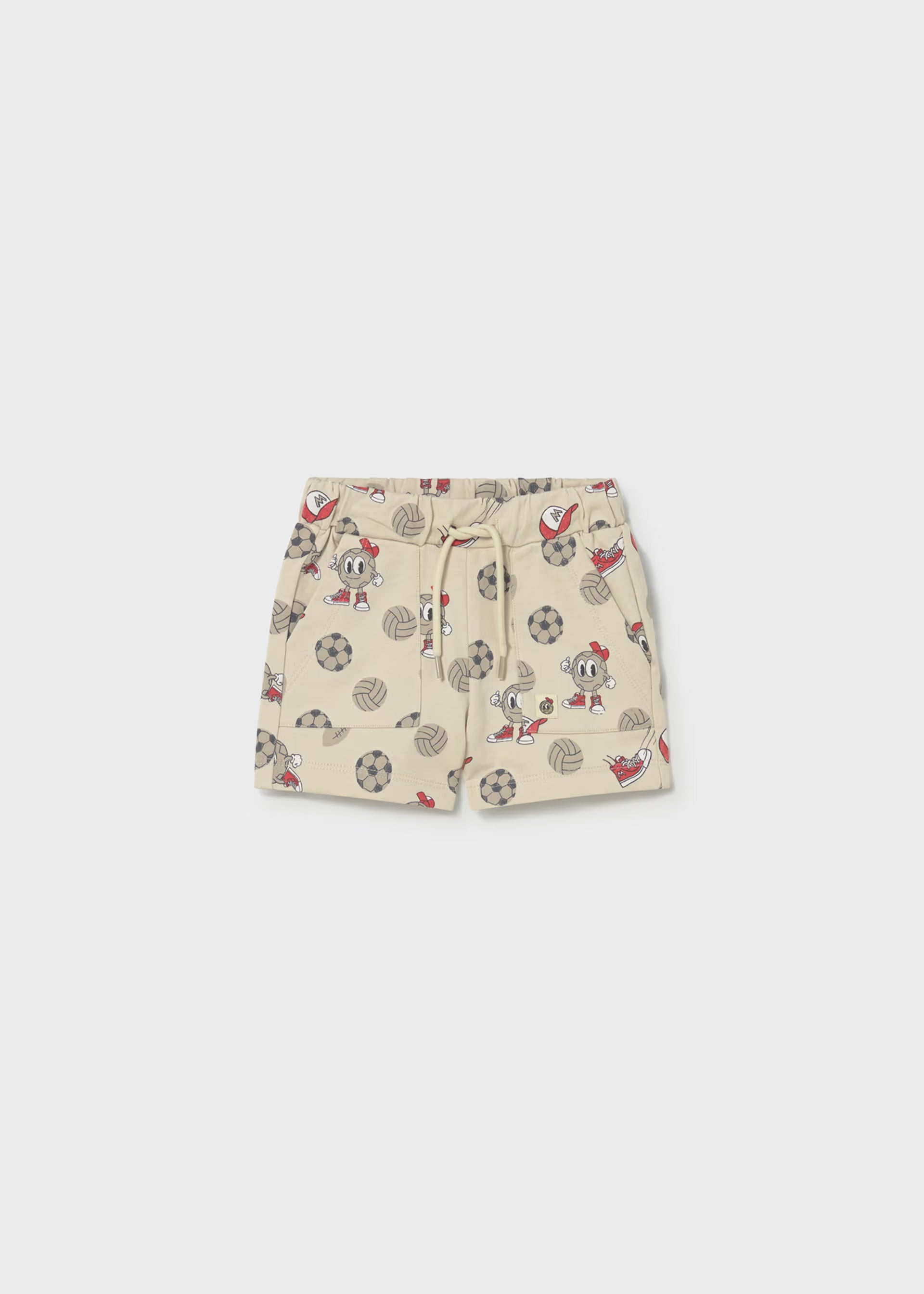 Mayoral boys football print Bermuda shorts front view