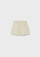 Mayoral boys beige cotton bermuda shorts back view baby toddler
