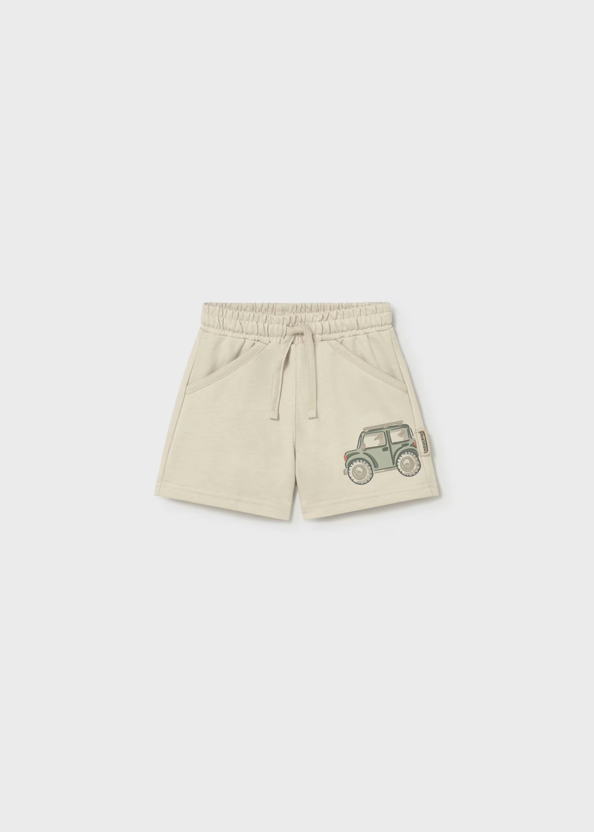 Mayoral boys beige car motif bermuda shorts cotton baby toddler