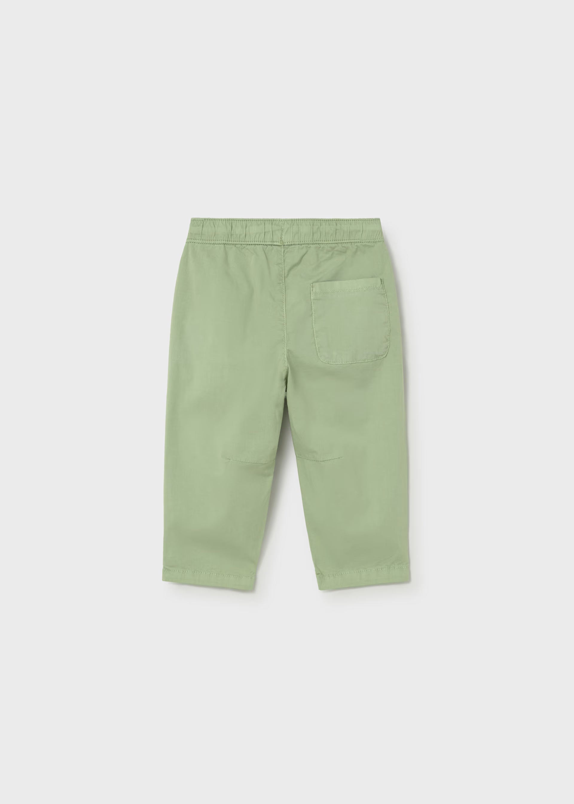 Mayoral boys light green chino trousers back view elastic waist kids trousers