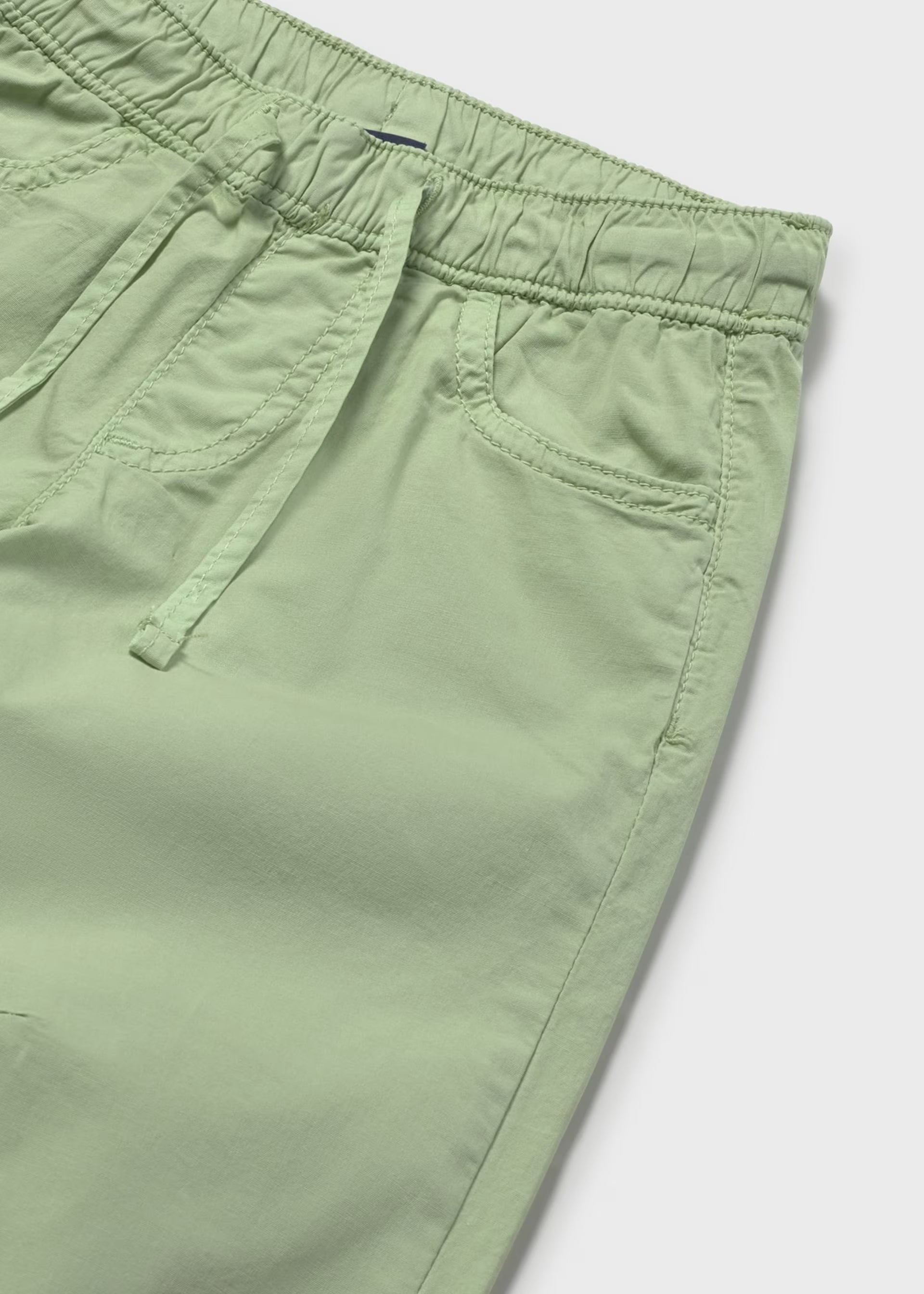 Mayoral boys light green chino trousers drawstring waist detail kids pants