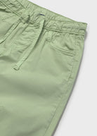 Mayoral boys light green chino trousers drawstring waist detail kids pants