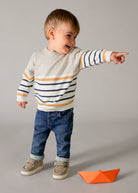 Mayoral boys baby toddler jeans styled with knit top