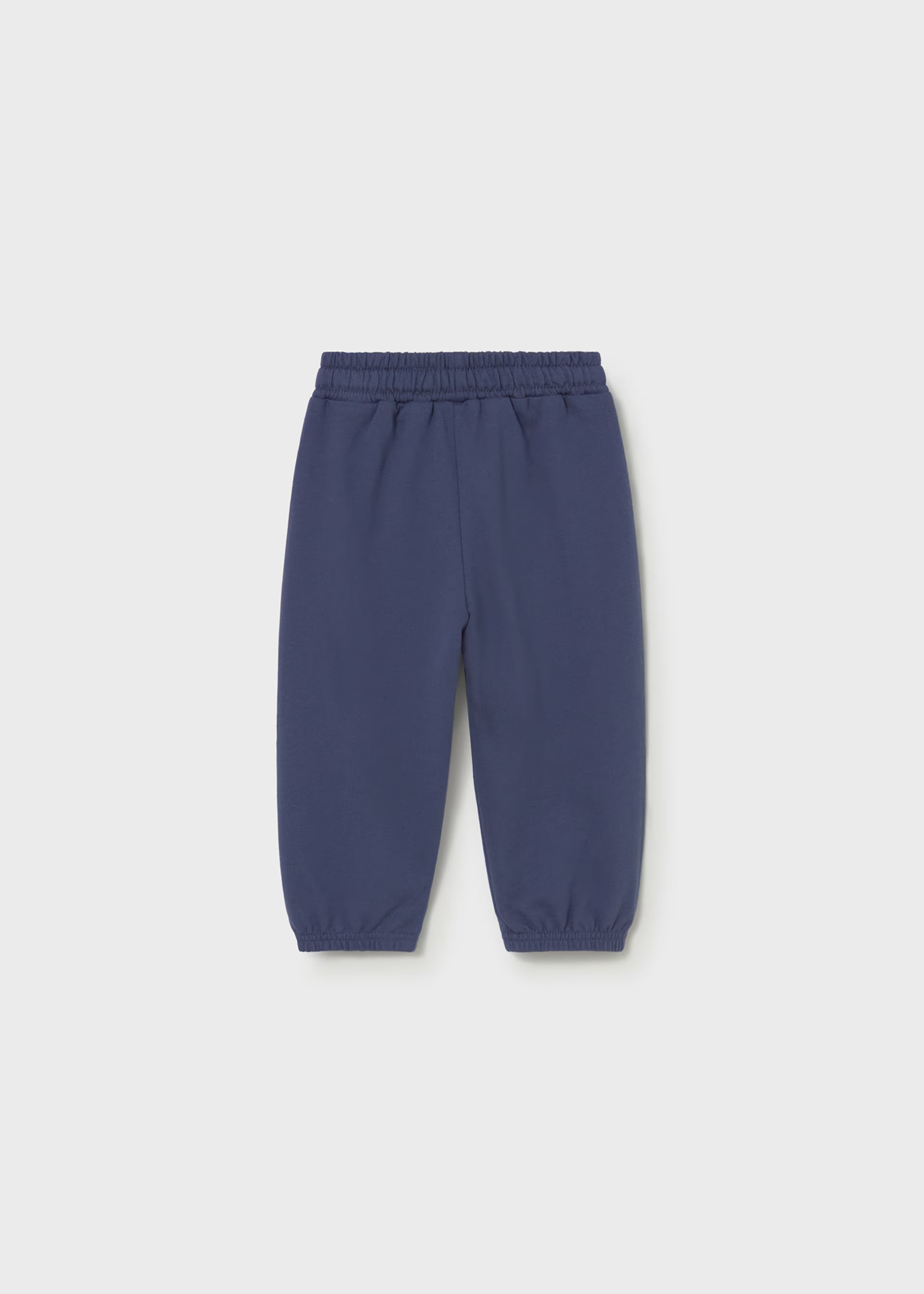 Mayoral baby boys navy cuffed tracksuit bottoms back view