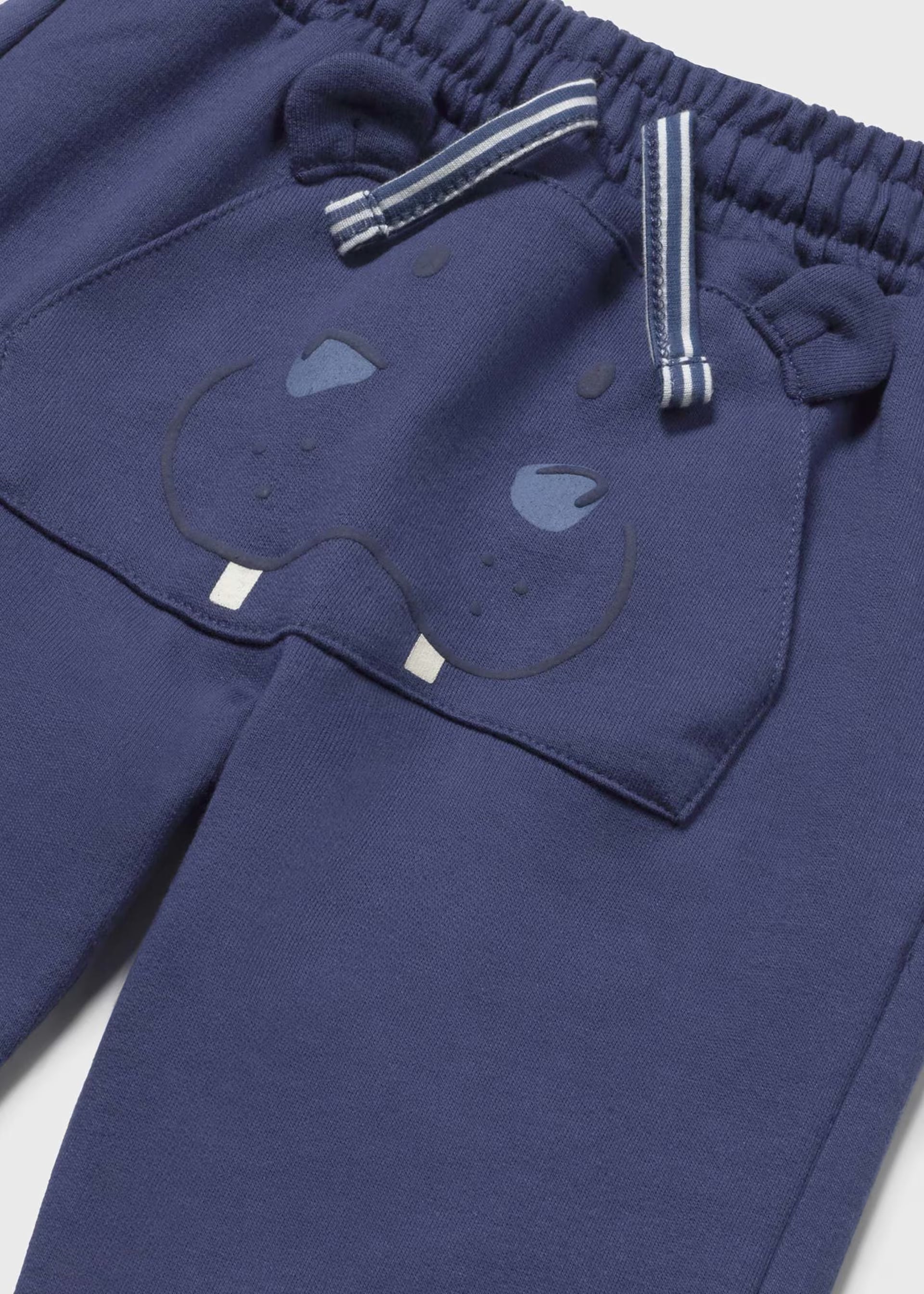 Mayoral toddler navy joggers hippo pocket detail