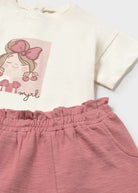 Mayoral girls T-shirt cherry motif detail