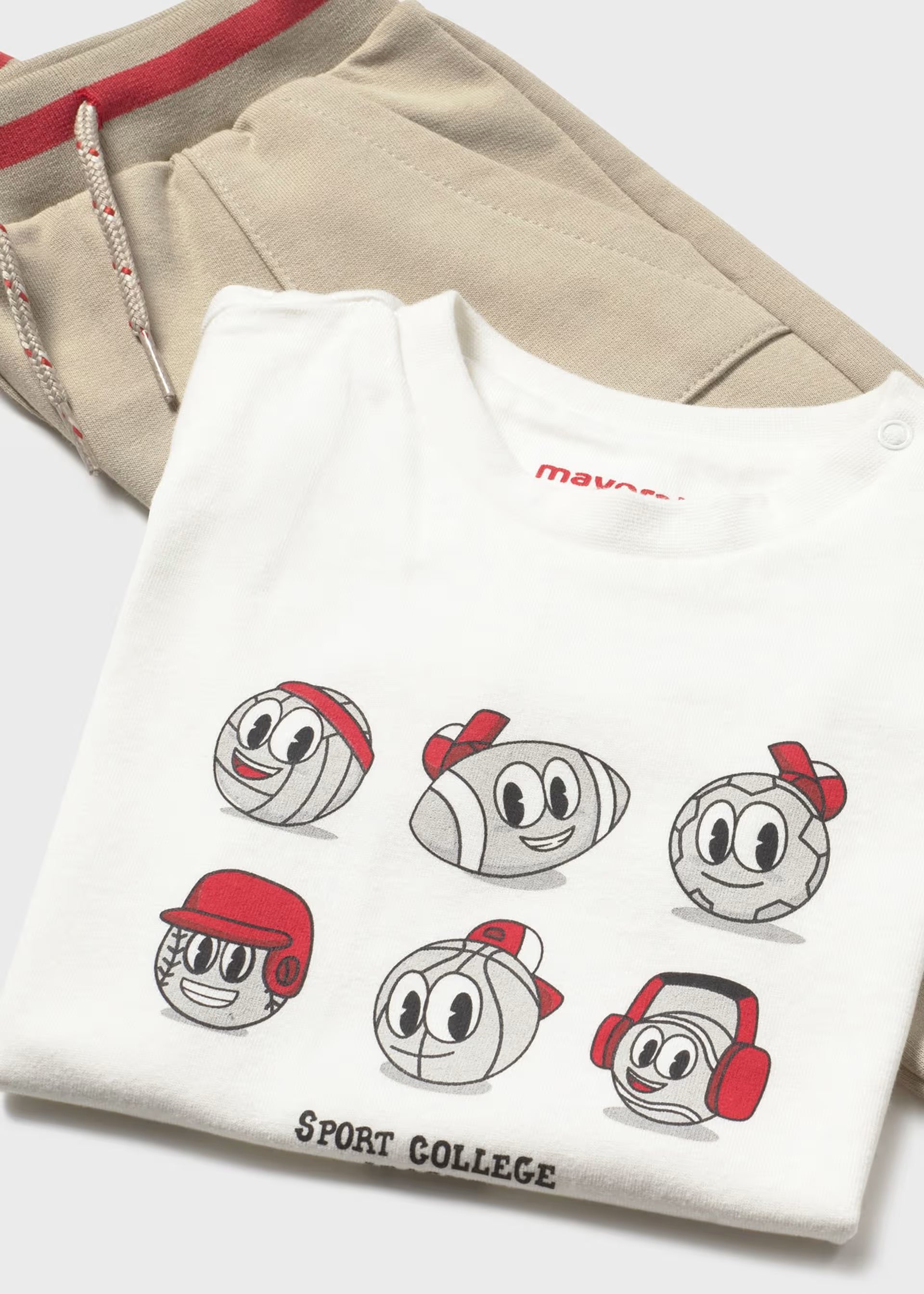 Mayoral boys sporty tracksuit set graphic t-shirt detail