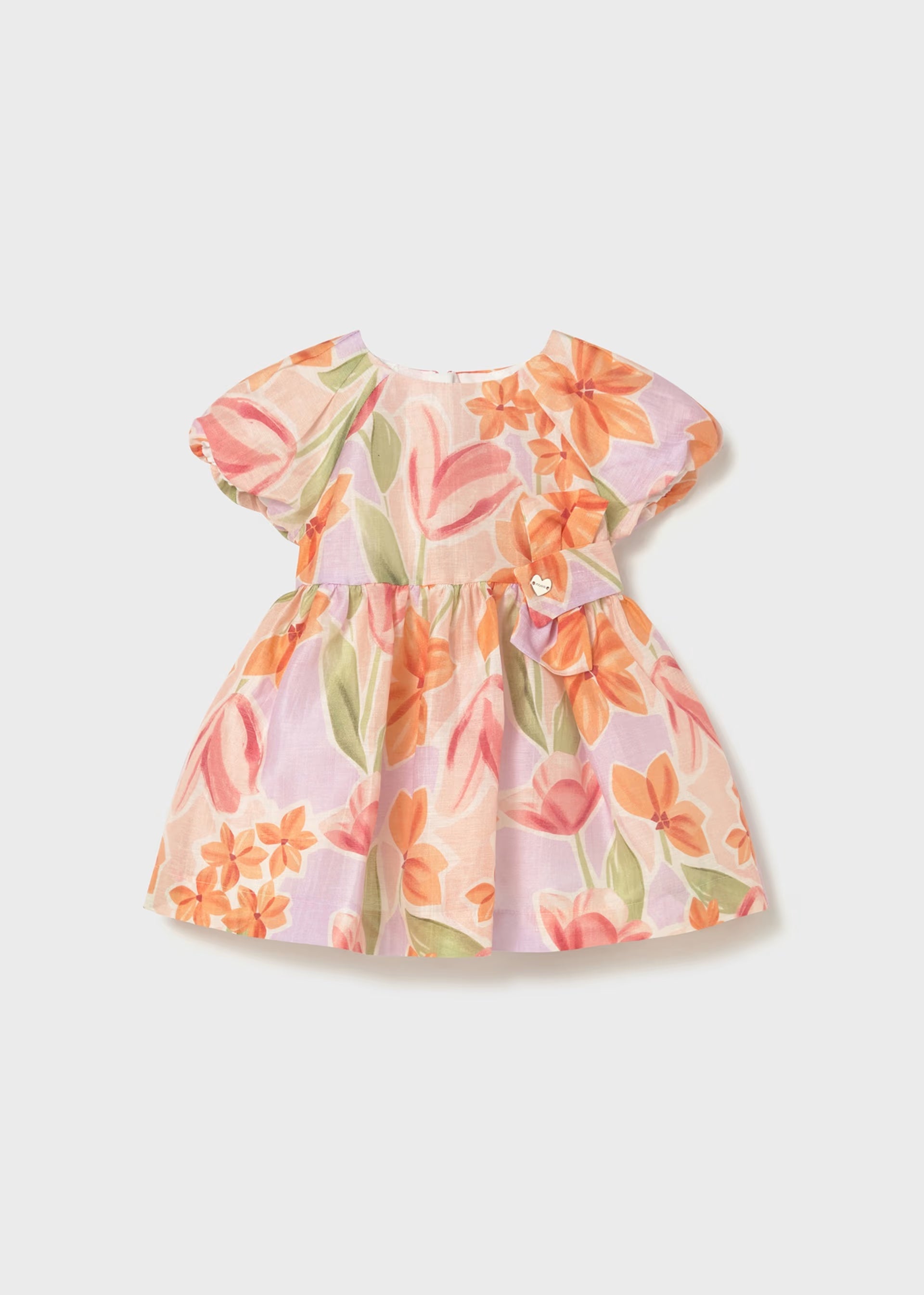 Mayoral baby girls blossom print occasion dress front view