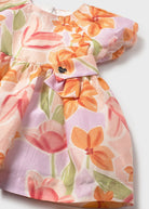 Mayoral baby girls floral dress bow detail