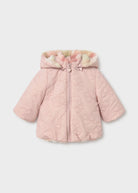Mayoral baby girls blush pink reversible hooded coat