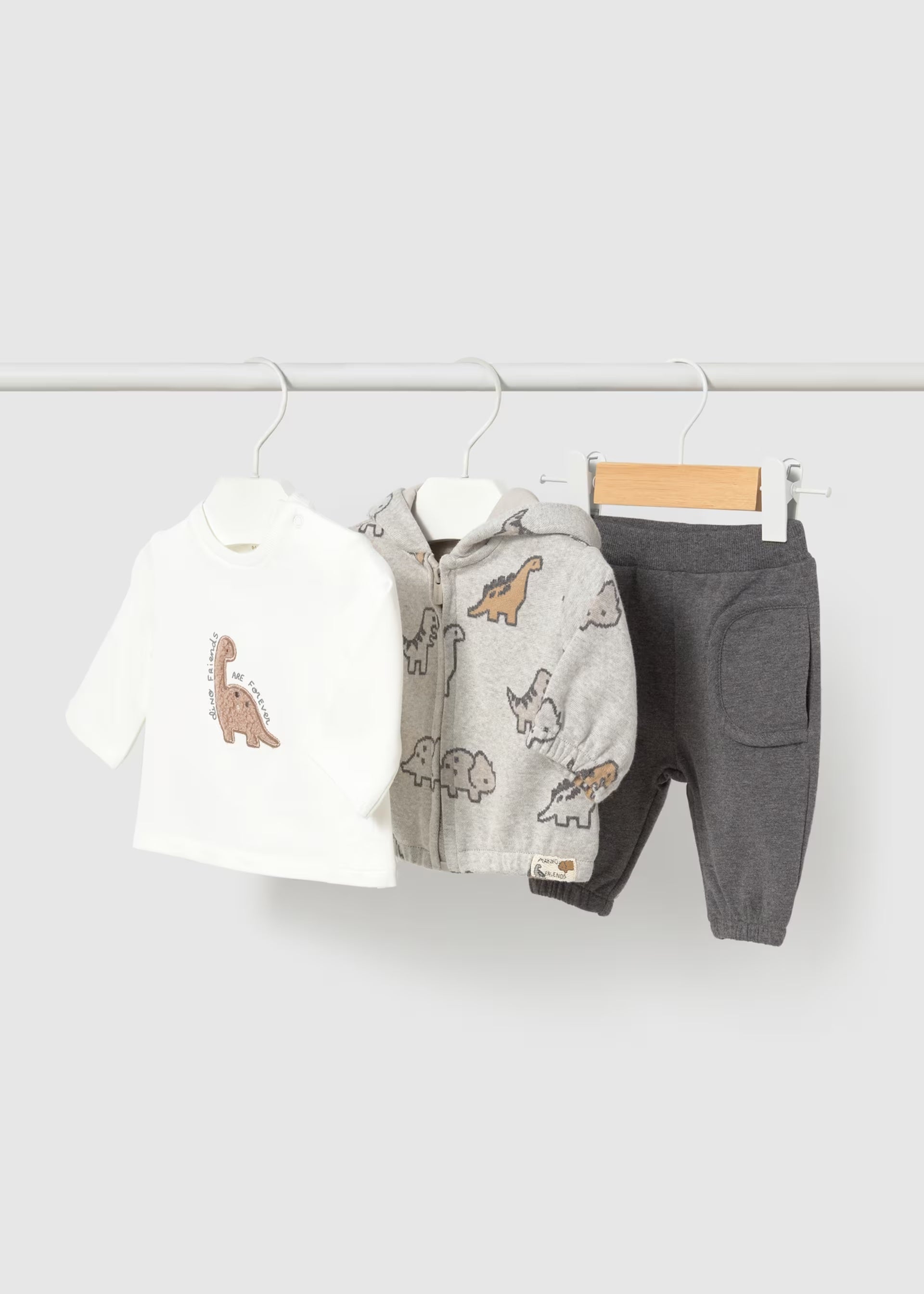 Mayoral baby boys 3 piece dinosaur tracksuit set