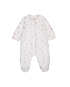 Mayoral newborn baby girls white pink rabbit cotton babygrow
