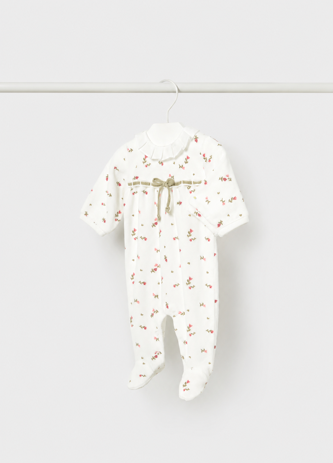     Mayoral newborn ivory floral sleepsuit for baby girls
