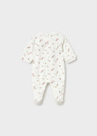 Mayoral ivory newborn babygrow with delicate floral print