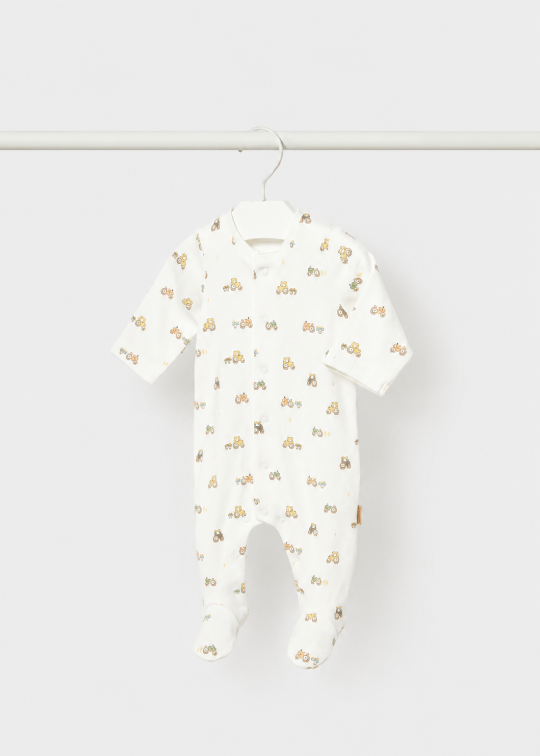     Mayoral newborn baby boy farm tractor print babygrow