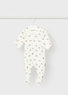     Mayoral newborn baby boy farm tractor print babygrow