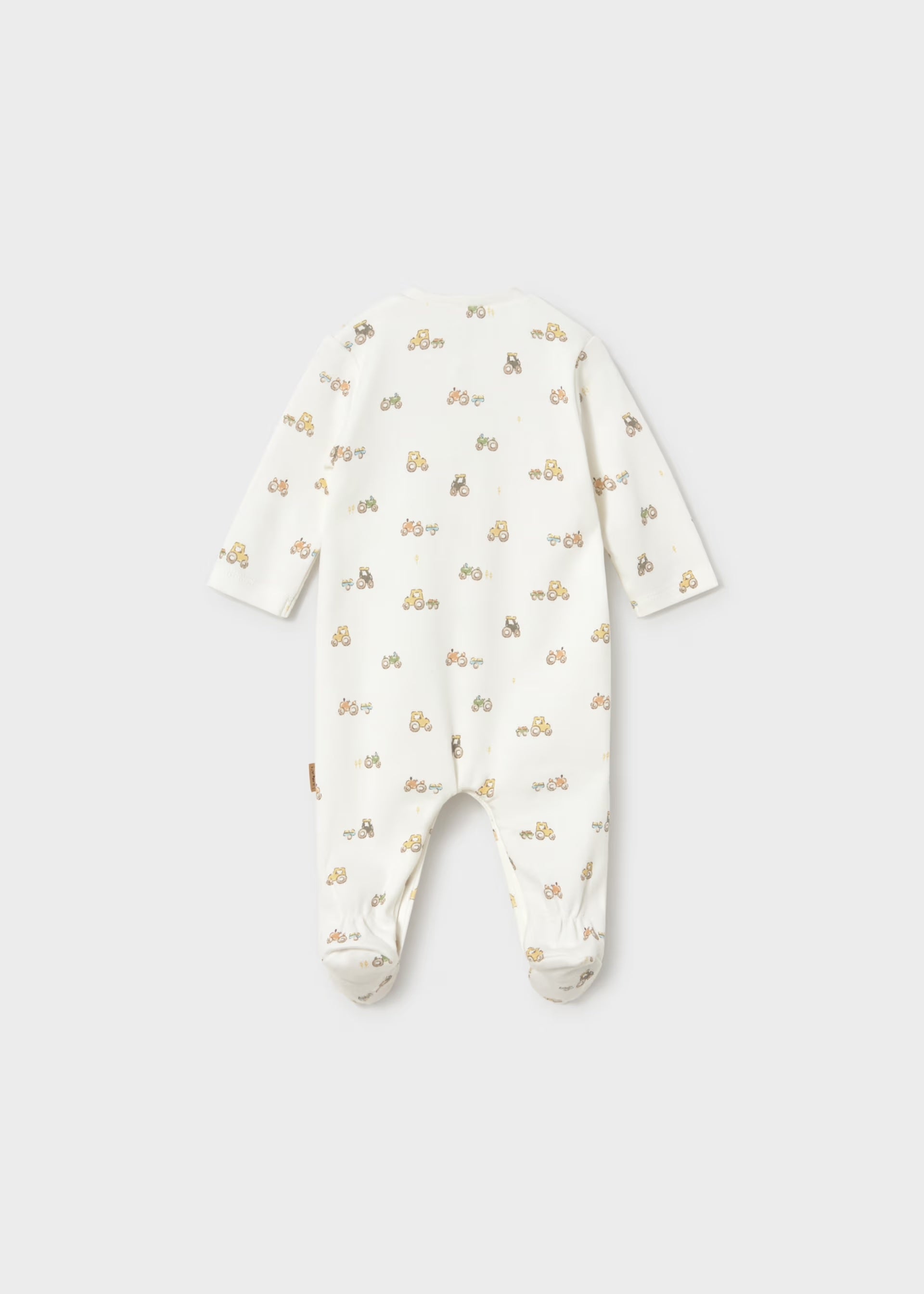  Mayoral ivory tractor sleepsuit for newborn baby boys 