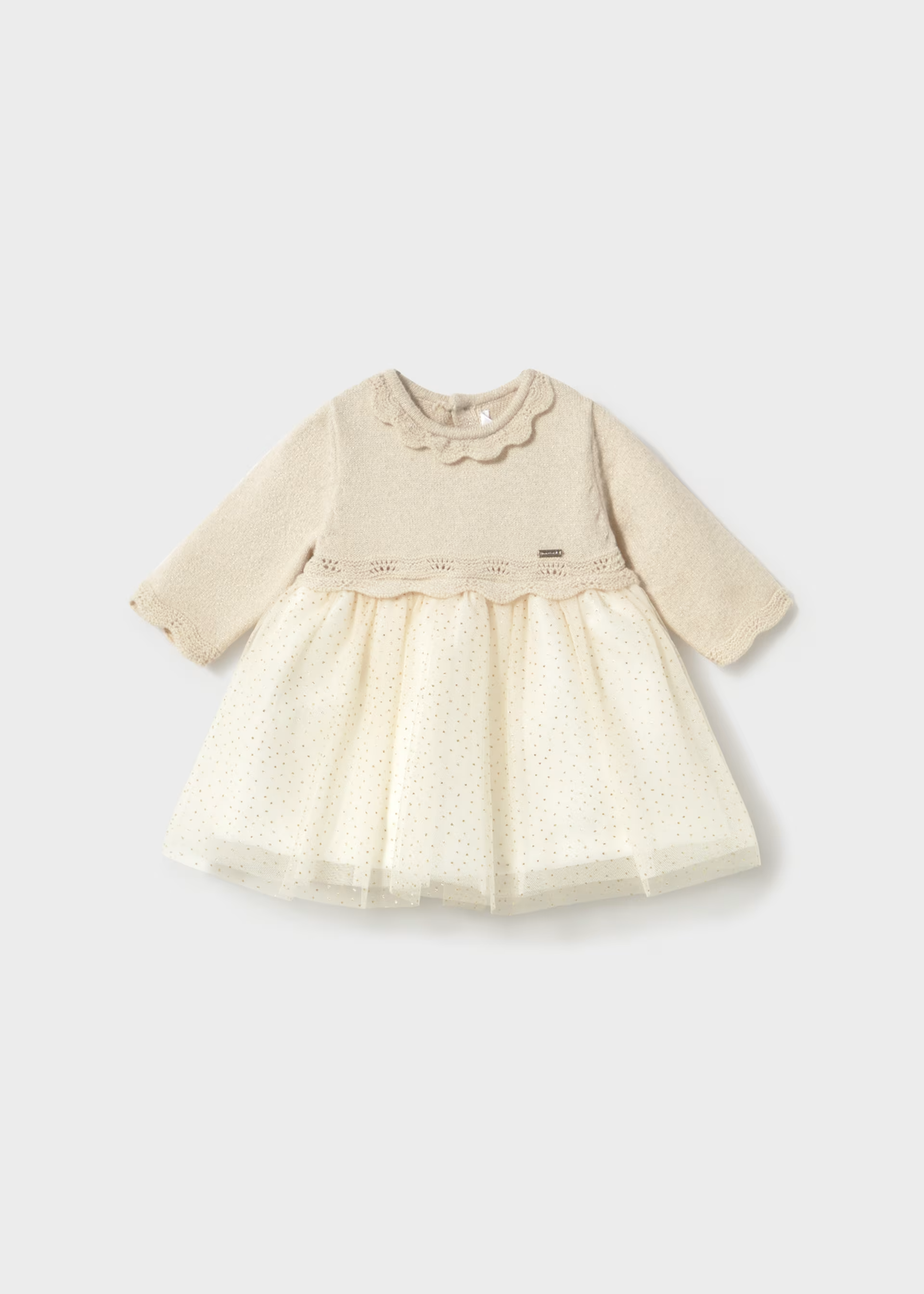 Mayoral Baby Girls Cream Tulle Occasion Dress