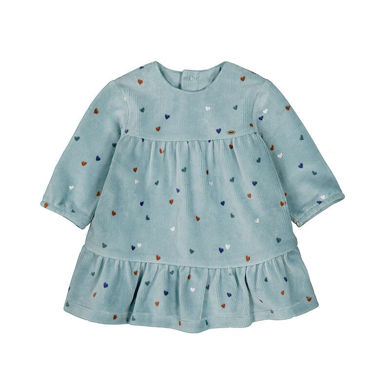     Mayoral Baby Girls Heart Print Corduroy Party Dress