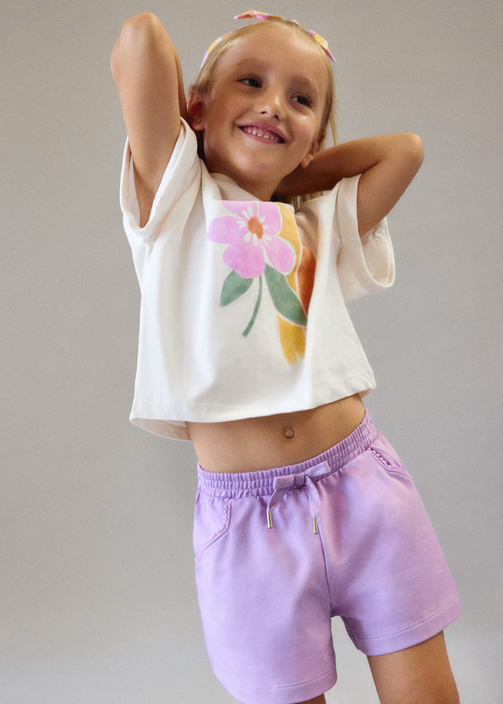 Mayoral girls outfit set with matching striped headband