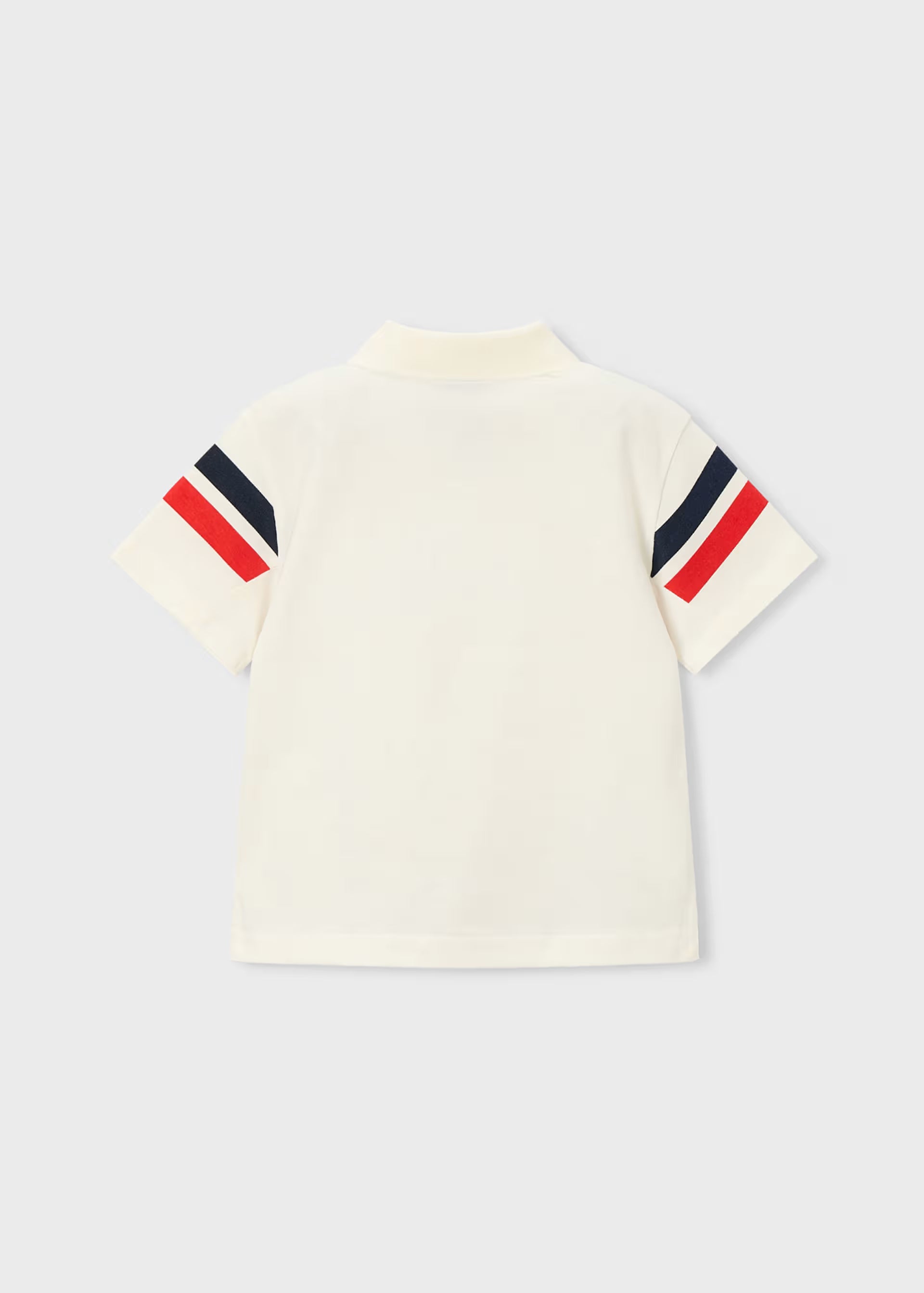 Mayoral boys short sleeve striped polo top back view