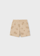 Mayoral boys beige sports shorts back view
