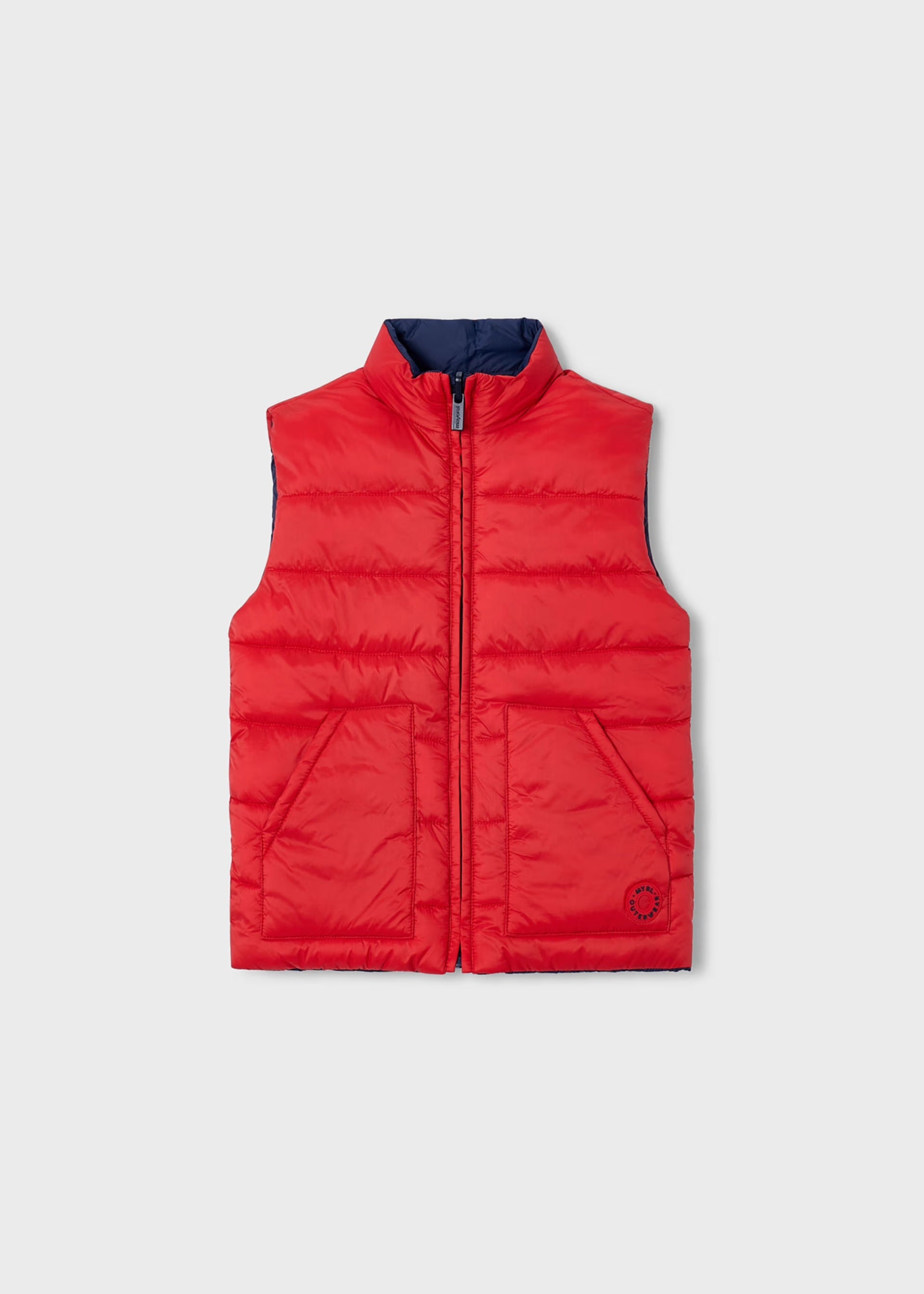 Mayoral boys red reversible gilet vest front view