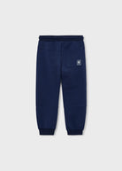 Mayoral boys navy casual joggers zip pocket detail