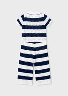 Mayoral girls wide leg knitted trousers stripe detail