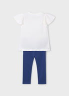 Mayoral girls outfit set back view leggings and top

