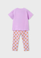 Mayoral girls lilac leggings and top outfit set back view