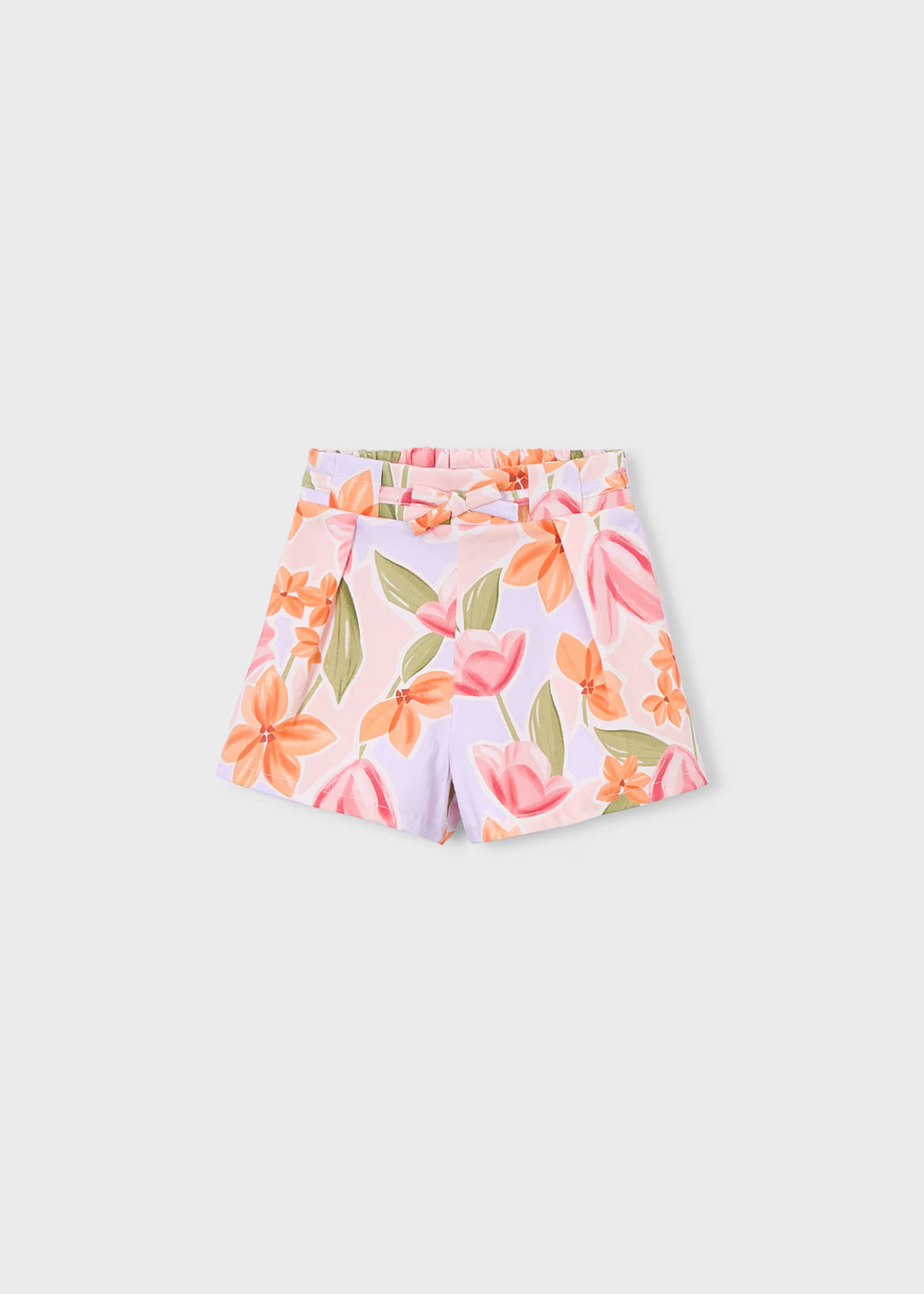 Mayoral girls floral shorts blossom print pleated front