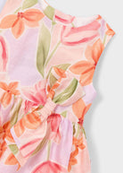 Mayoral girls floral dress skirt detail close up