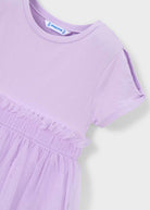 Mayoral lilac girls occasion dress close up 