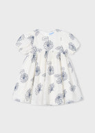 Mayoral girls white floral dress Ireland full outfit view