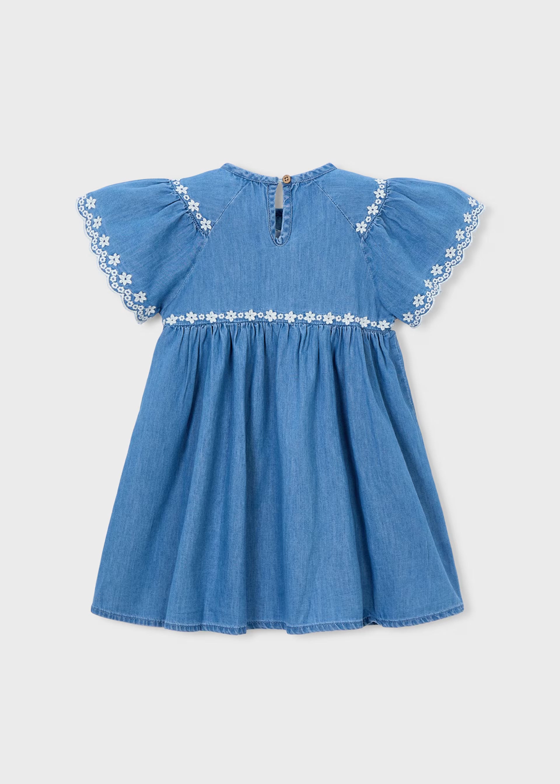 Mayoral girls denim dress back view