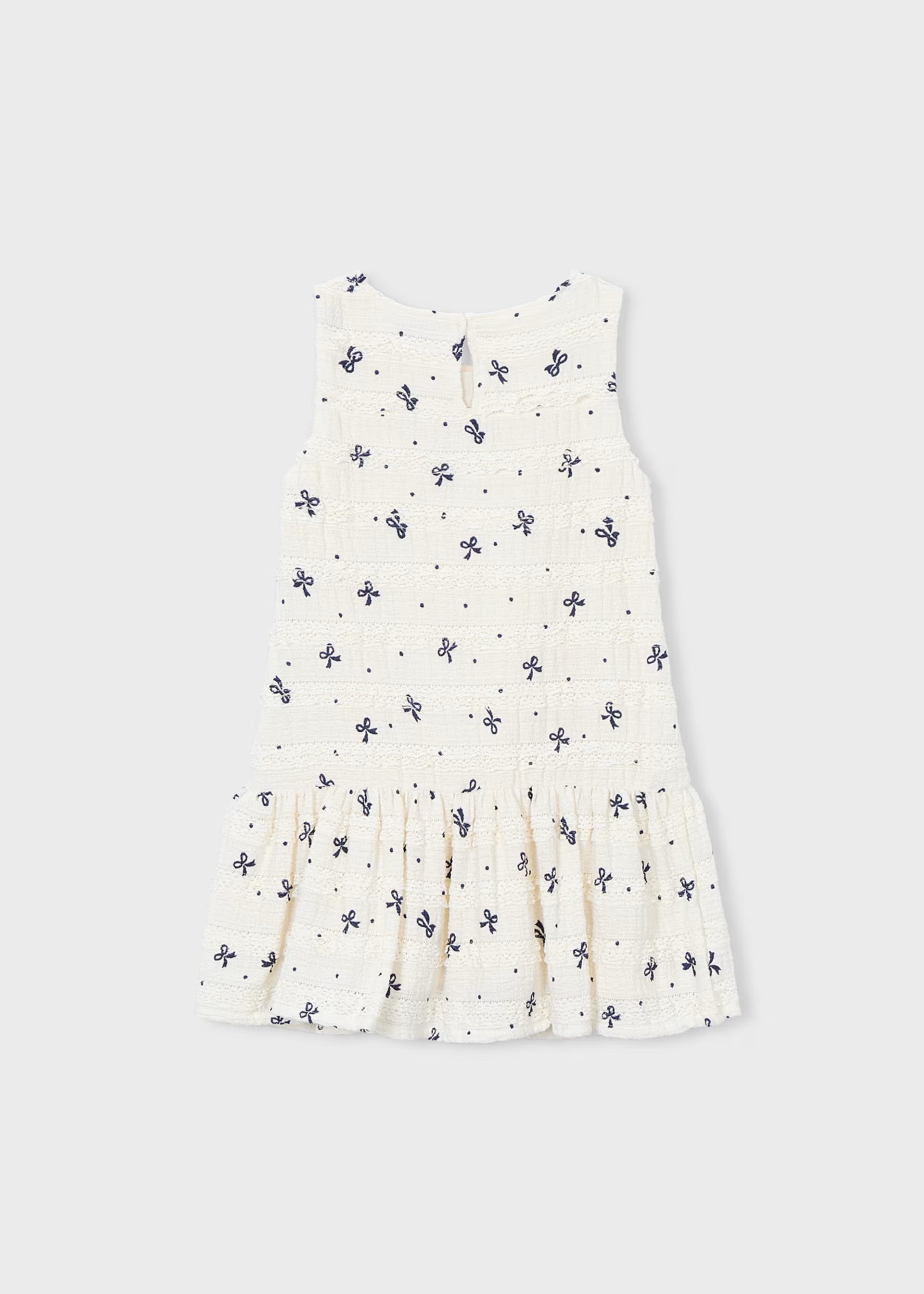 Mayoral girls cream summer occasion dress full outfit