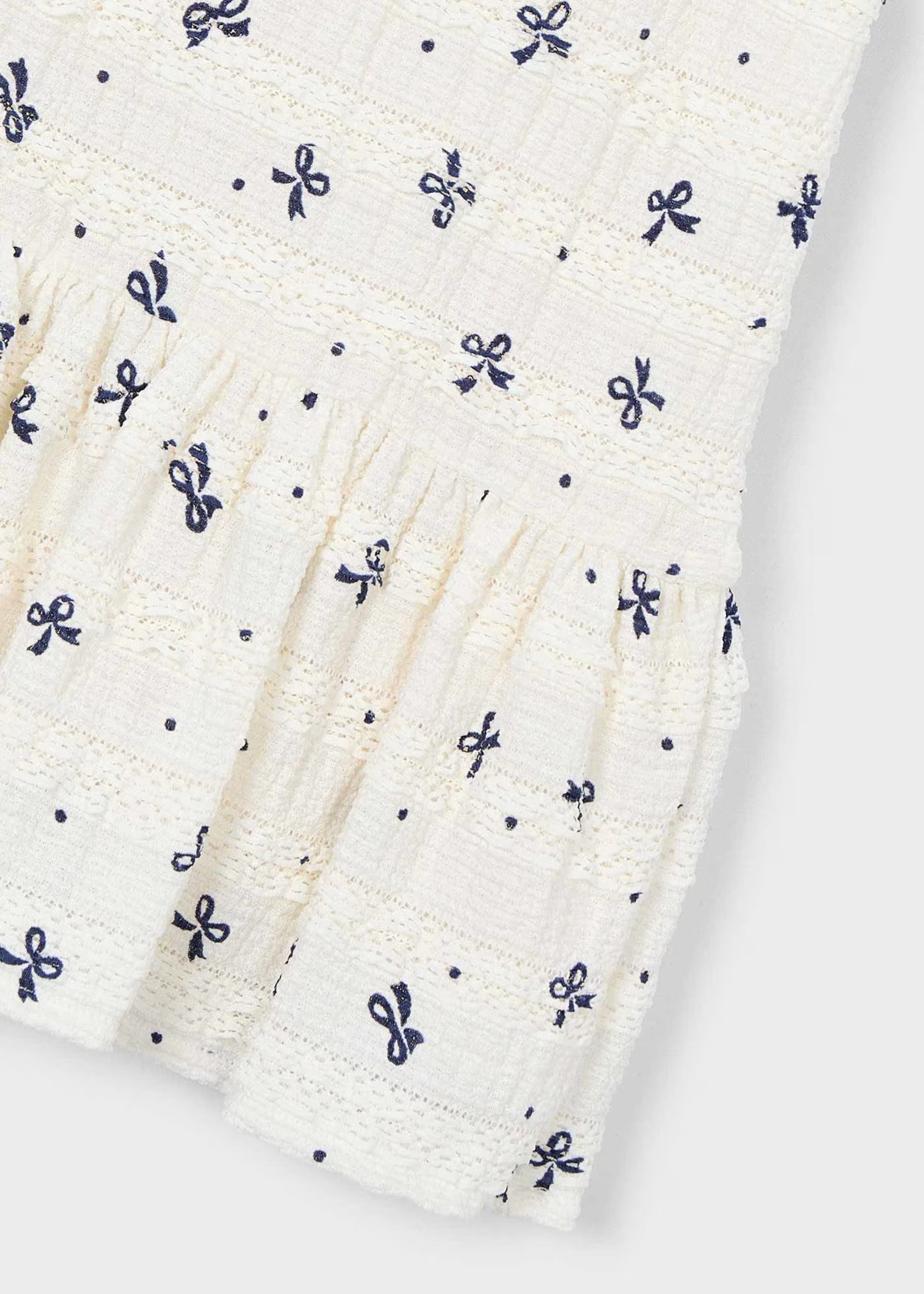 Mayoral girls dress gathered skirt detail
