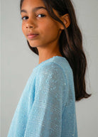 Mayoral girls summer twin set aqua back view
