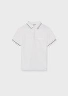 Mayoral boys white polo shirt with patch pocket