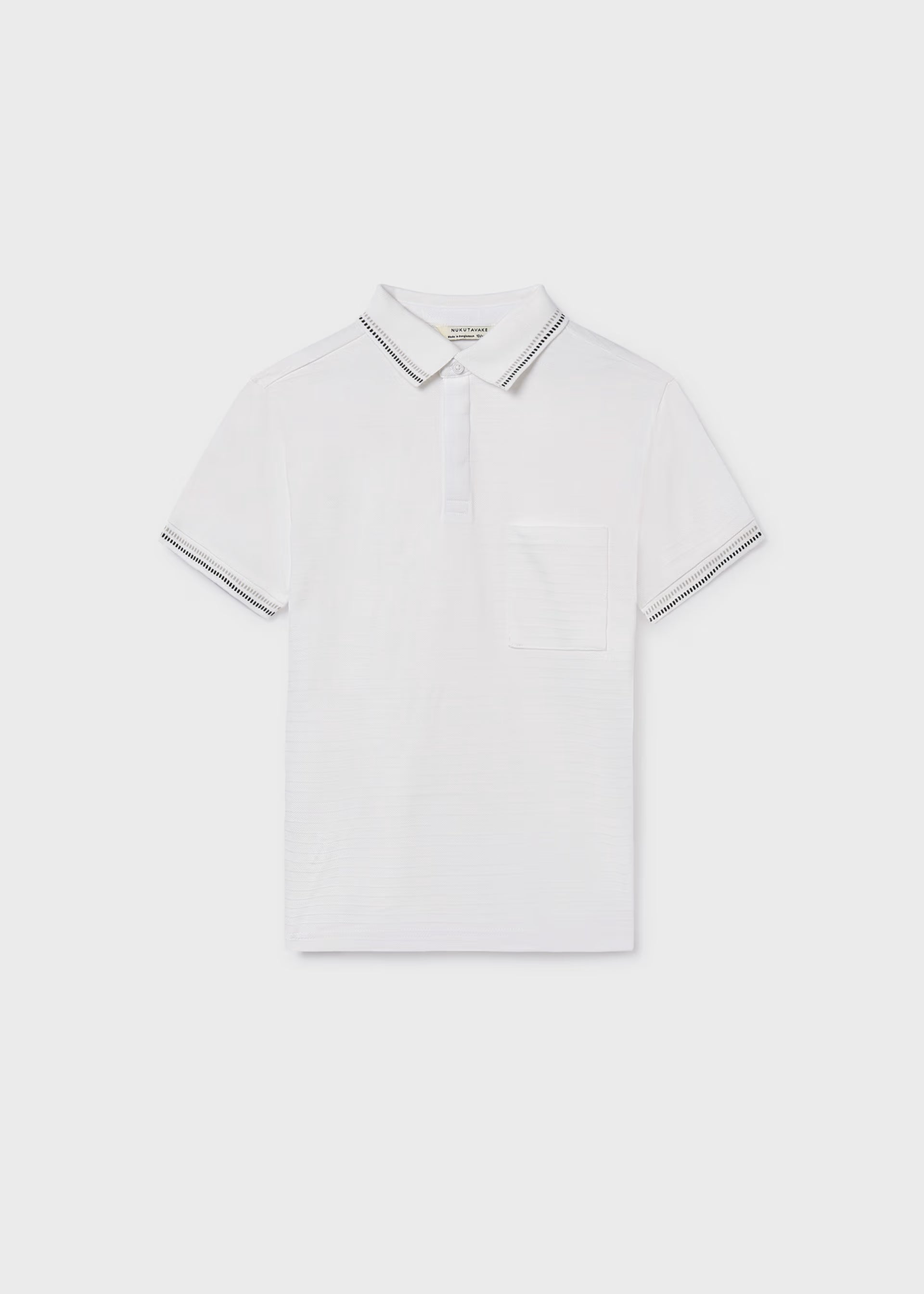 Mayoral boys white polo shirt with patch pocket