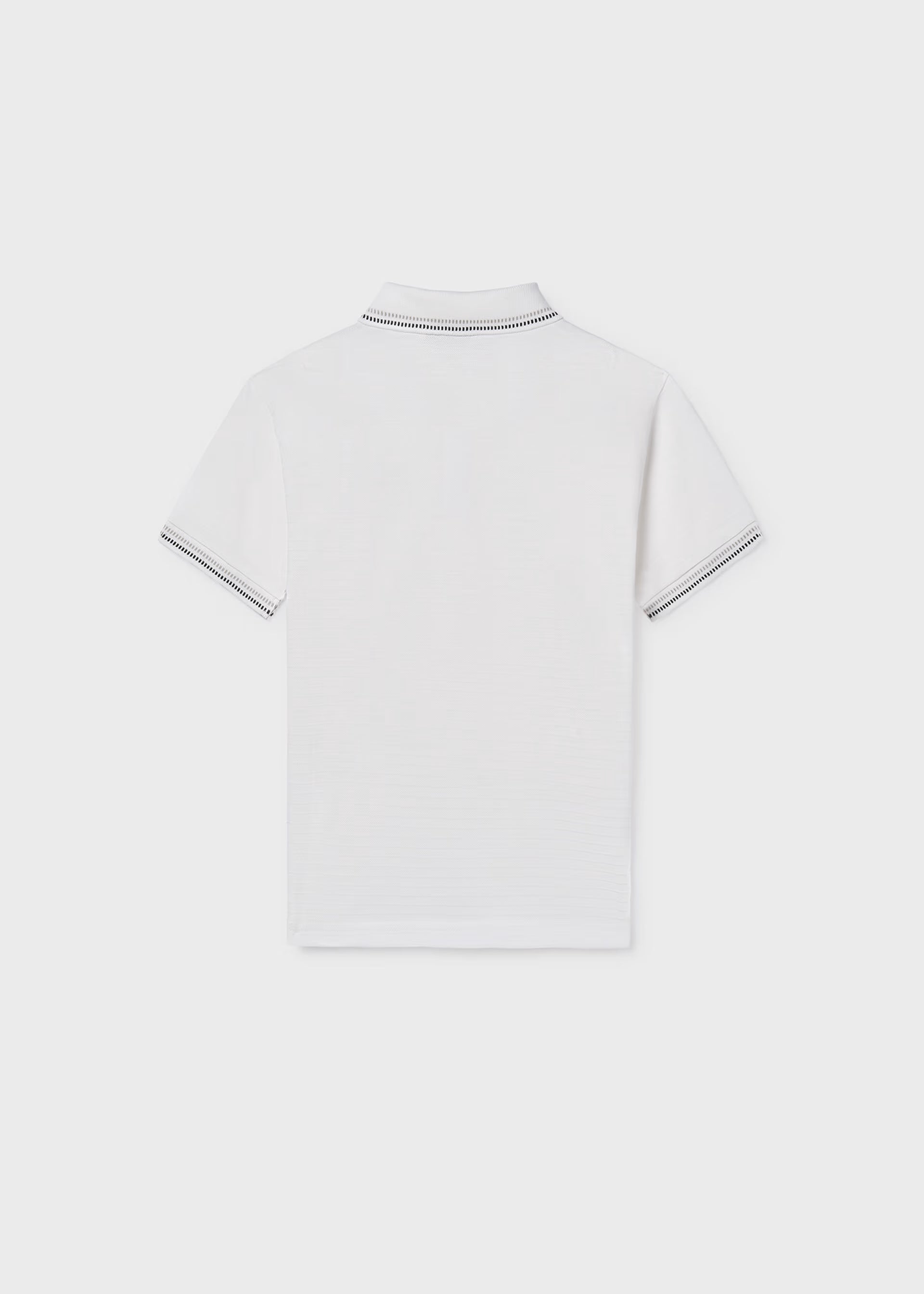 Mayoral boys white polo shirt back view
