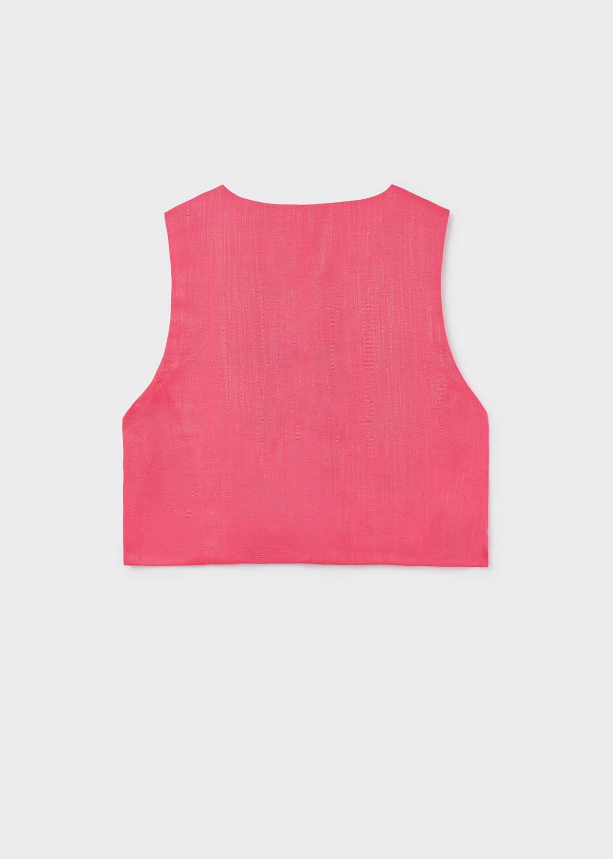 Mayoral girls coral sleeveless waistcoat back view
