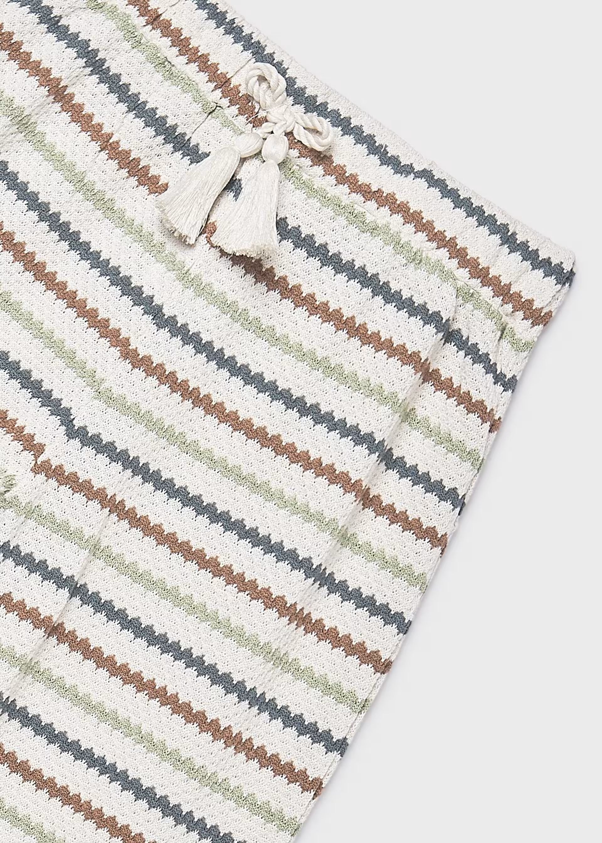 Mayoral girls crochet look trousers tassel waist detail