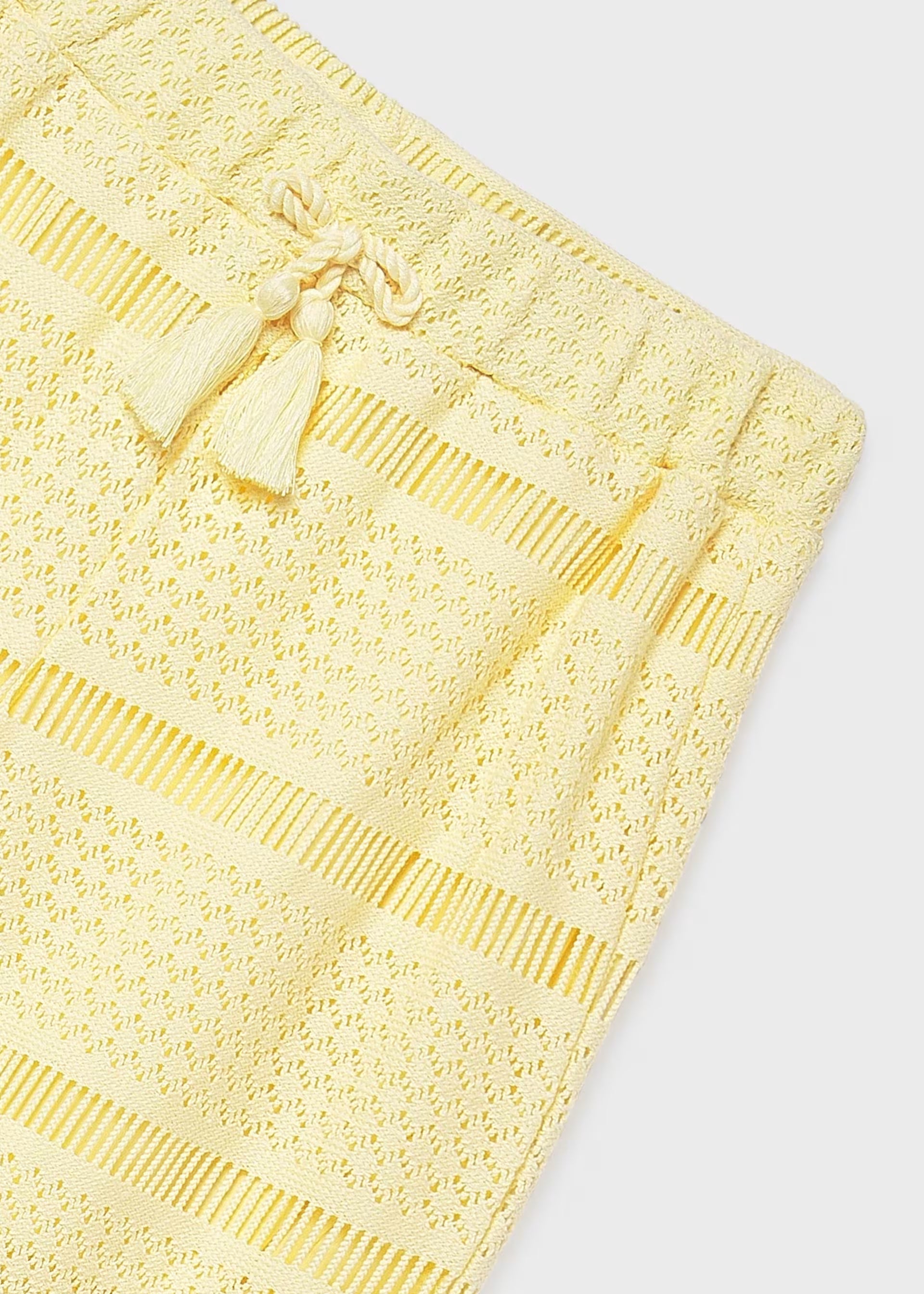 Mayoral girls crochet style trousers drawstring waist detail