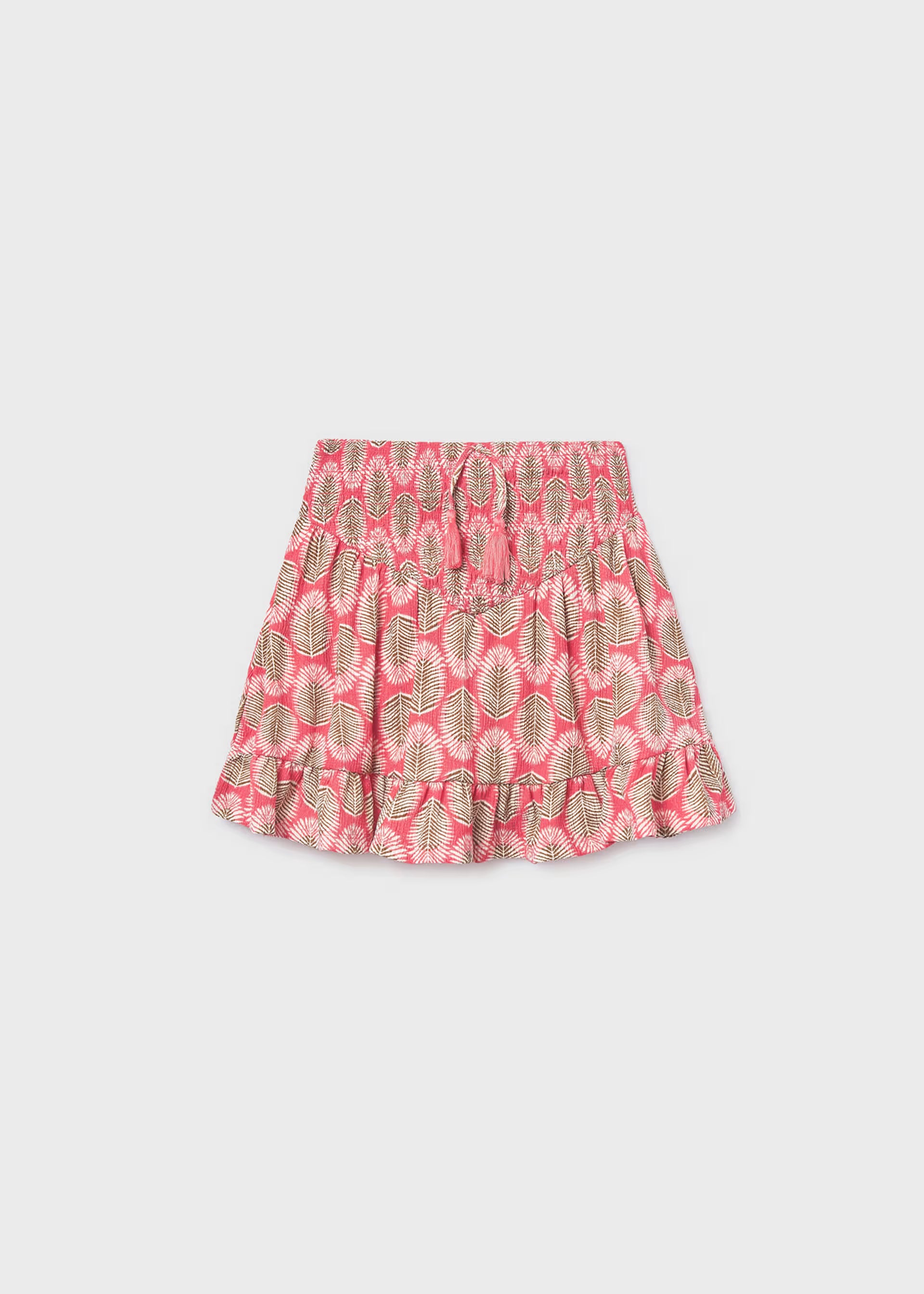 Mayoral girls ruffle hem summer skirt front view