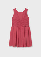 Mayoral girls coral party dress back view