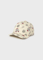Mayoral boys cream sports league twill cap front view