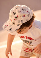 Mayoral boys printed cream baseball cap model view